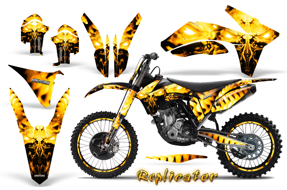 KTM C7 2011 Graphics Kit Replicator Yellow NP Rims